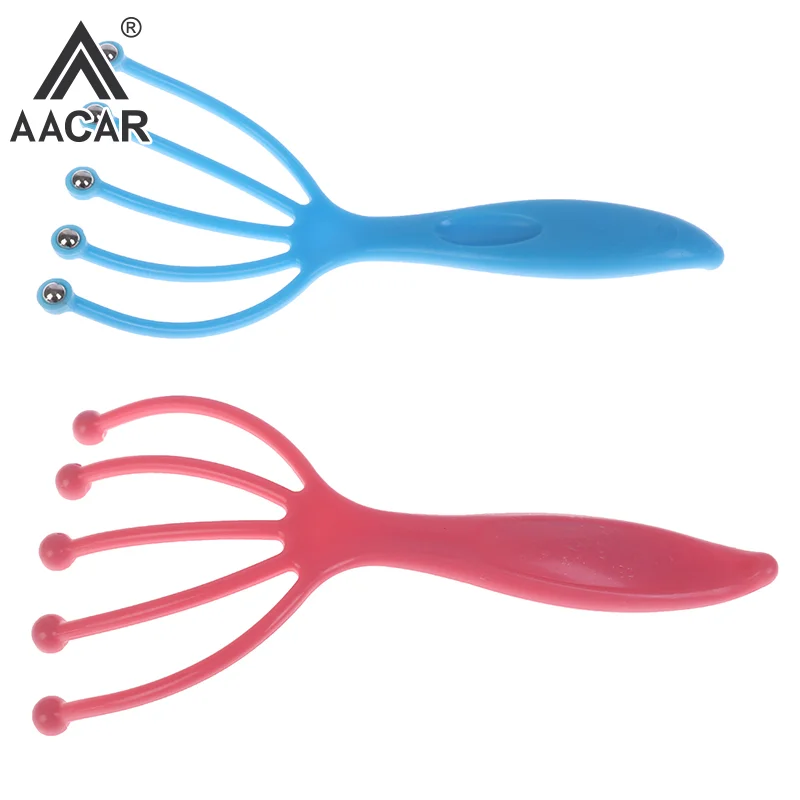 

1 Pc Head Massager Scalp Neck Comb Roller Five Finger Claws Steel Ball Hand Held Relax Spa Hair Care For Hair Stress Relief