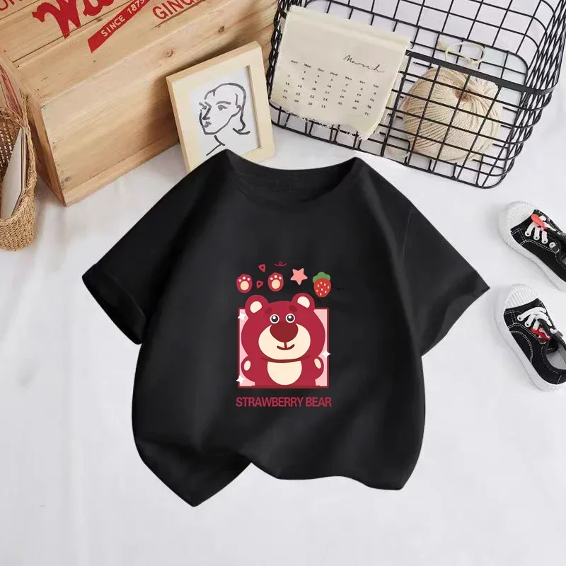 2024 Summer Kids T-shirt Cartoon cartoon print 3-14 years old boys and girls fashion casual short sleeve