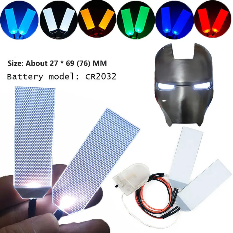 DIY Led Flexible Light Eyes Kits for Tony Stark Helmet Mask Glow Eyes Lights Modified Halloween Cosplay Masks Accessories