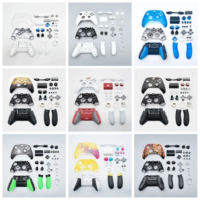 Komplettes Gehäuse-Set für Xbox Series X/S Controller: Frontplatte, Rückwand, Tasten, Stoßfänger, Auslöser, D-Pad, Thumbsticks, Griffe – Detail 10