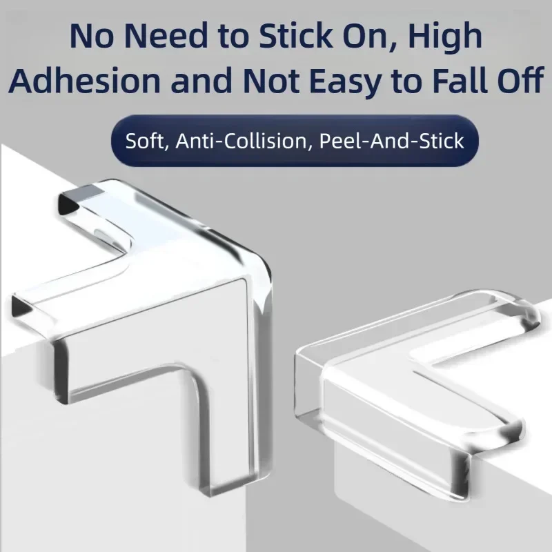 Almohadilla protectora para esquina de mesa transparente, esquina envolvente anticolisión, almohadilla protectora para esquinas afiladas de silicona, vidrio y muebles