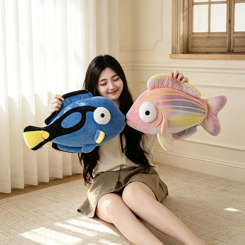 Soft Fluffy Ocean Fish Plush Pillow Puffer Fish Stuffed Animal Cushion Cuddle Toy For Sofa Bed Office Rest Home Decor Gift - view 2