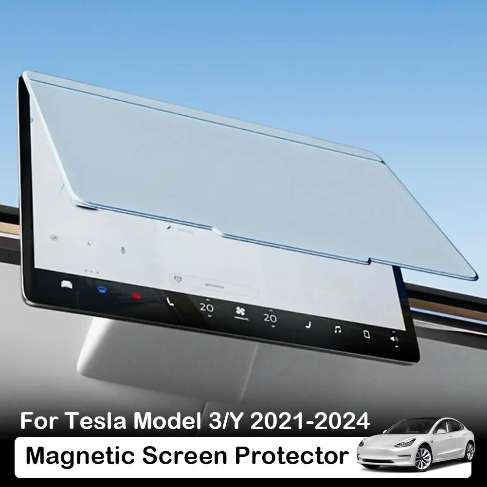 

for Tesla Y 2021-2025 Central Control Screen Protector Ultra-thin Magnetic Screen Protection Cover For Model Y Juni Y2W7