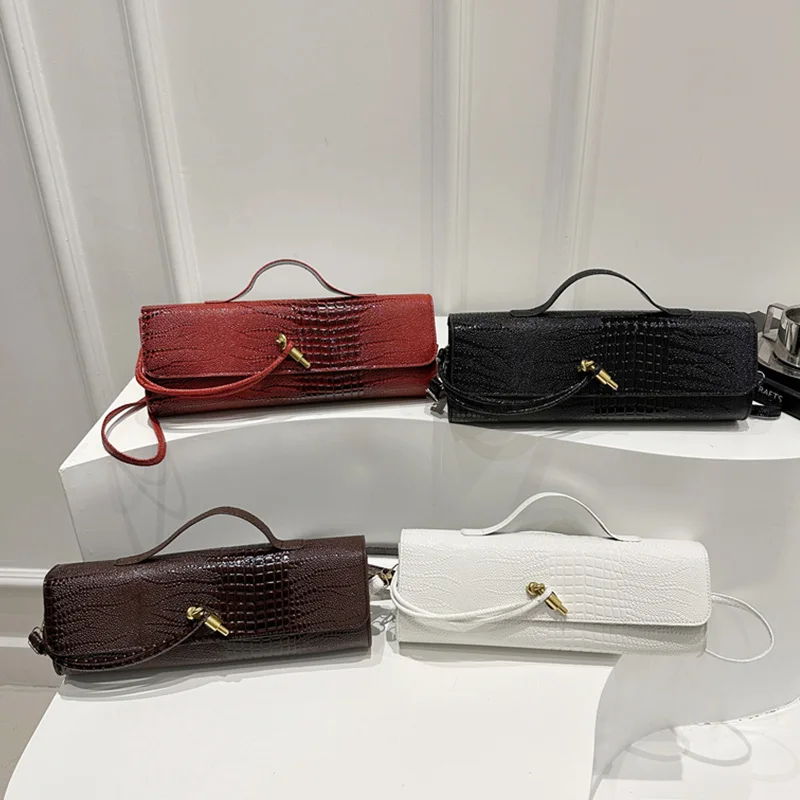 2026 Alligator Pattern-Embossed Crossbody Bag - Adjustable Strap & Metal Buckle,Lightweight & Durable for Women Daily Use