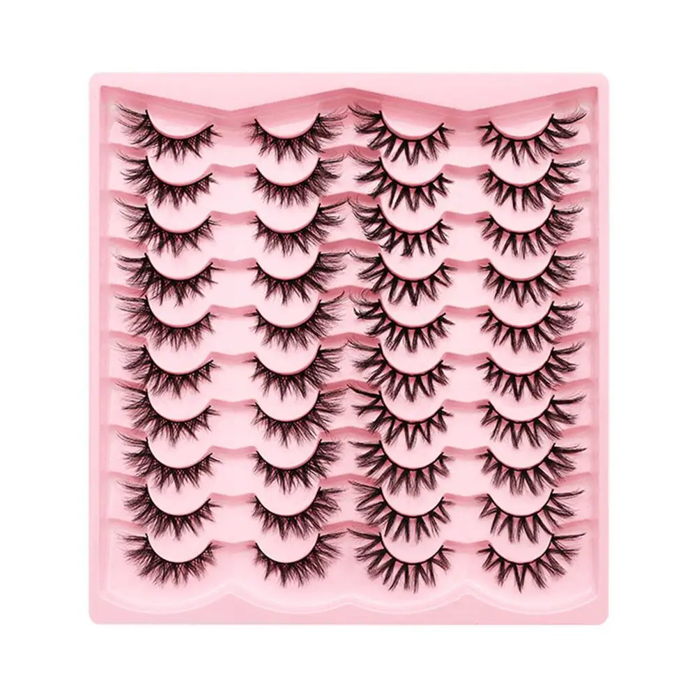 Black Thick and Natural Curled False Eyelashes that Look Like Extensions Fluffy Wispy Eyelashes Fox Cat Eye Lashes