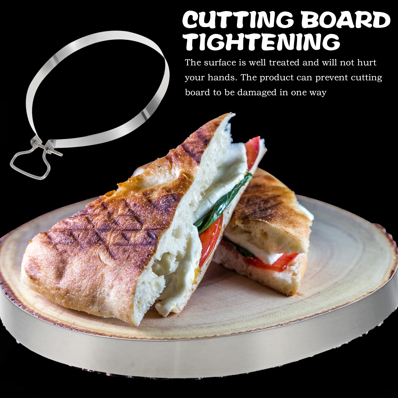 

Stainless Steel Cutting Board Ring Durable Thick Chopping Board Tool Practical Home Kitchen Supply Accessory