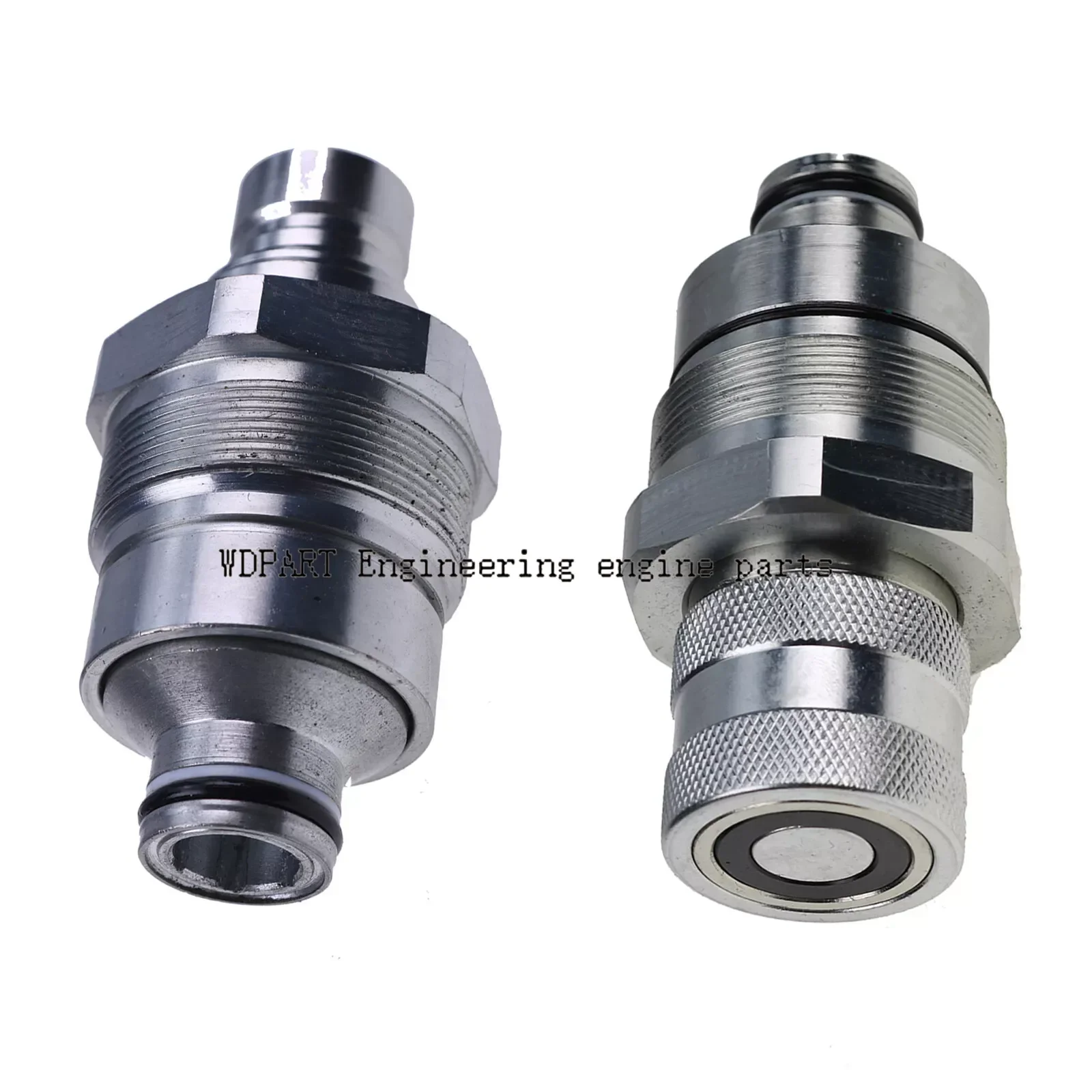 

Male & Female Flat Face Coupler Kit 47396760 47396761 For CASE Track / Loaders