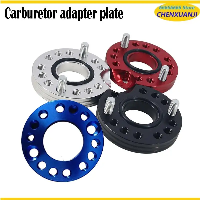 22mm CNC 14 Hole Carburetor Motorcycle CNC Carburetor Intake Components Manifold Adjuster Universal Flange Rotary Adapter