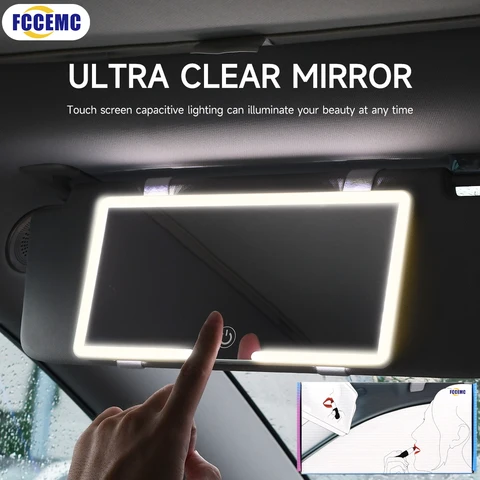 Зеркало для макияжа HD LED с подсветкой, перезаряжаемое, универсальное — фото товара