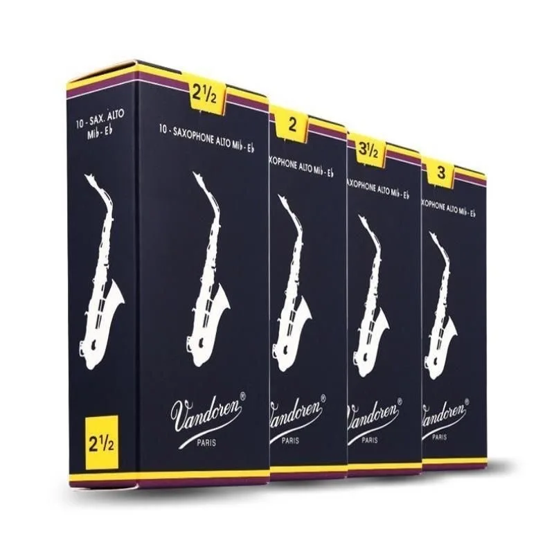 French Vandoren Bendolin Blue Box 2.5 No. 3 Alto and Soprano Saxophone Reeds Musical Accessories