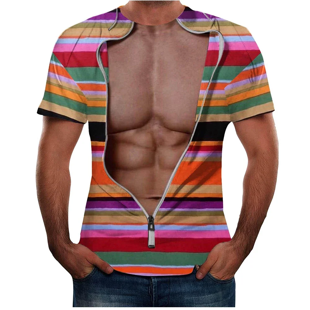 

New Fun 3D Printed Plus-size Men's T-shirt Hip Hop Trend Harajuku Street Wear Movement Breathable Quick Dry