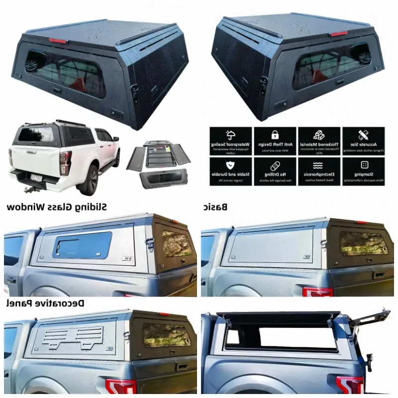 Dmax Double Cab Pickup Extension Bed Smart Cap Aluminium Metal Tray Toolbox Hardtop Truck Canopy for 2016 2017 2020 Isuzu D-max