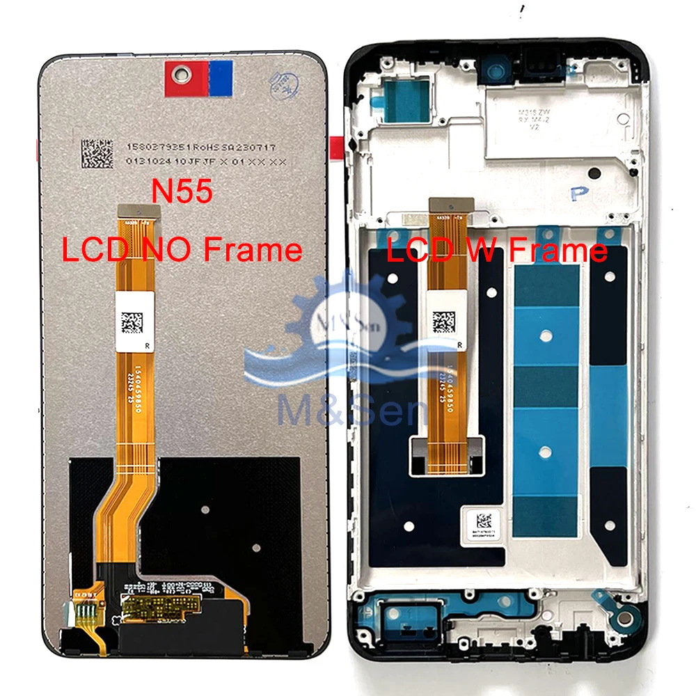 

6.7"Original For OPPO Realme C55 RMX3710 Realme Narzo N55 Display Screen+Touch Panel Digitizer For Oppo A1 PHS110 Frame