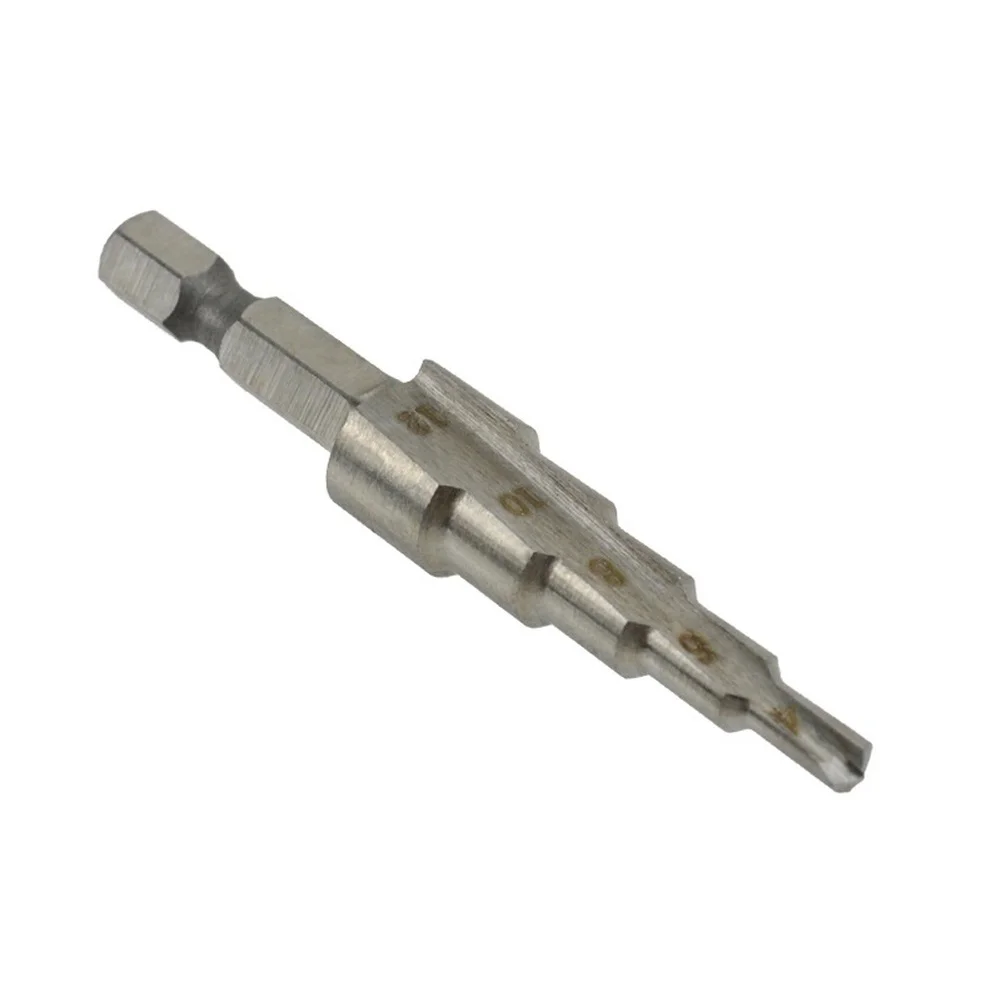 3-12/4-12/4-20mm Electric Straight Groove Step Drill Bit HSS 4241 Hexagonal Straight Flute Step Drill Bit Hole Punching Worker