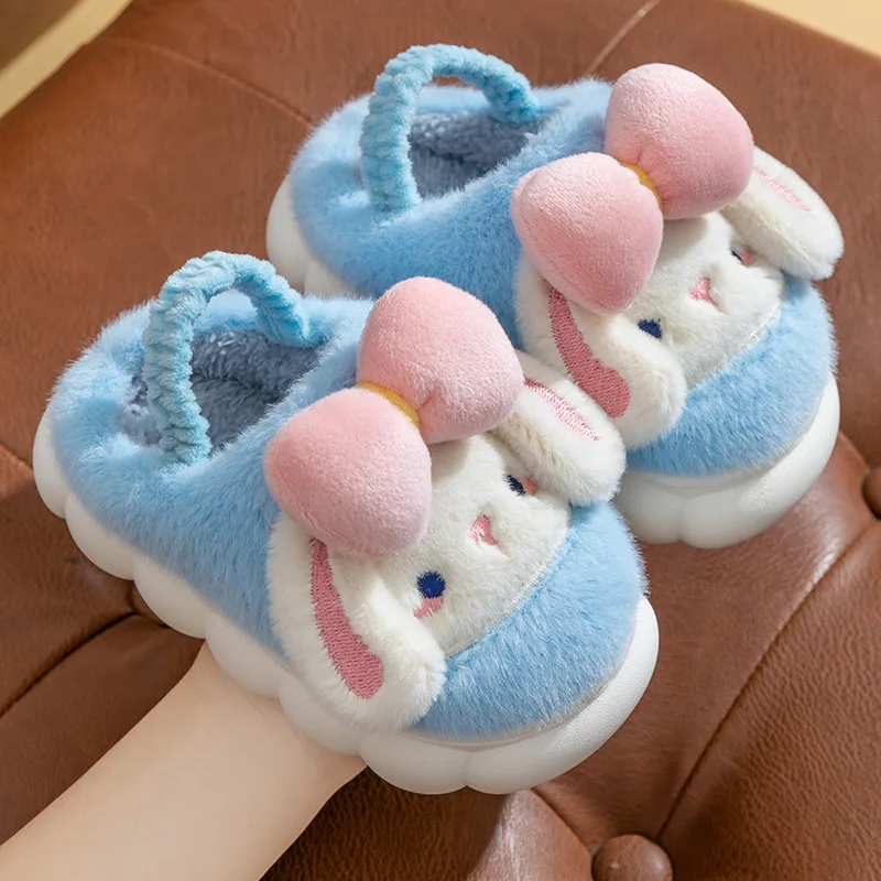 Sanrio Children\'s Slippers Winter Boys Girls Toddlerhome Shoes Pleece Plush Warm Infant Shoes ‌Cinnamoroll Baby Crib Shoes