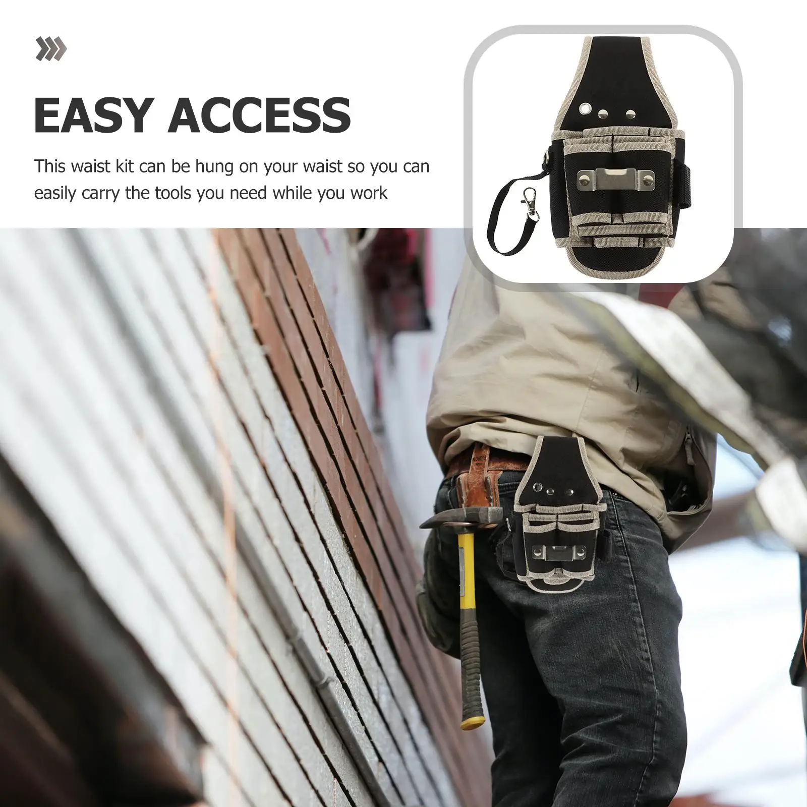 Tool Storage Fanny Pack Tech Electrical Pouch Waist Bag Maintenance Organizer Belt Pouches Folding