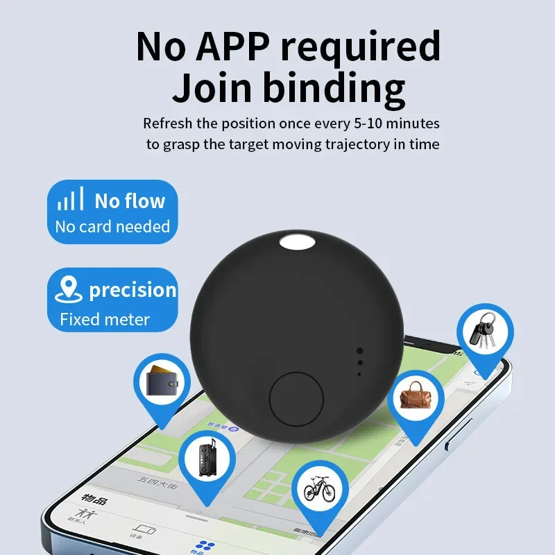 جهاز تعقب ذكي AirTag مزود بتقنية البلوتوث ونظام تحديد المواقع العالمي لـ Apple Find My App-Global Positioning Locator Tag لمفاتيح أمتعة الحيوانات الأليفة