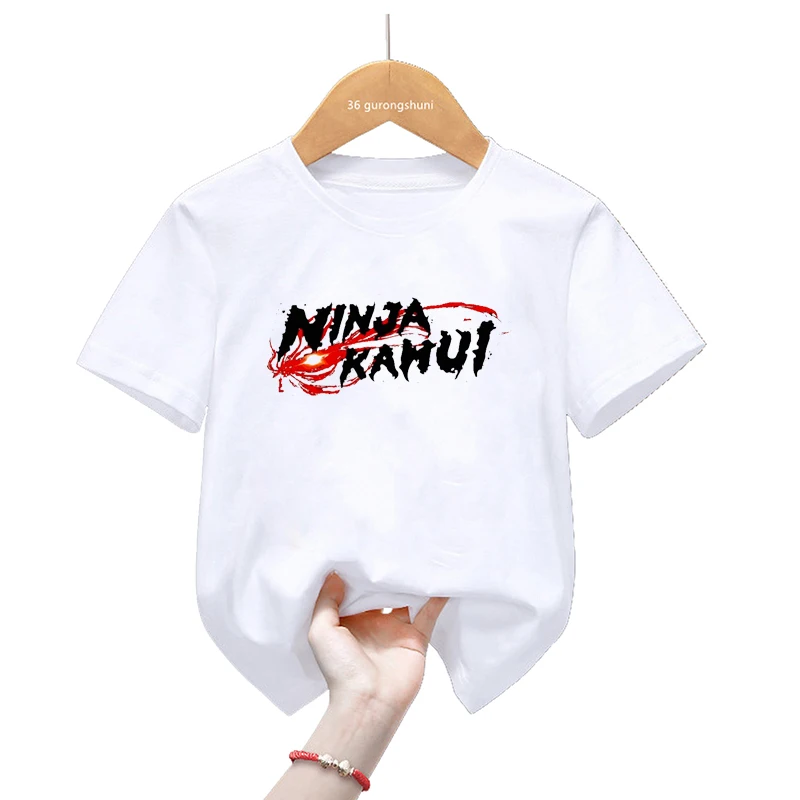 New Fashion Cartoon Print T-Shirt Ninja Kamui T Shirt Funny Boys Girls Unisex Tshirt Kids Clothes Harajuku Short Sleeve Top