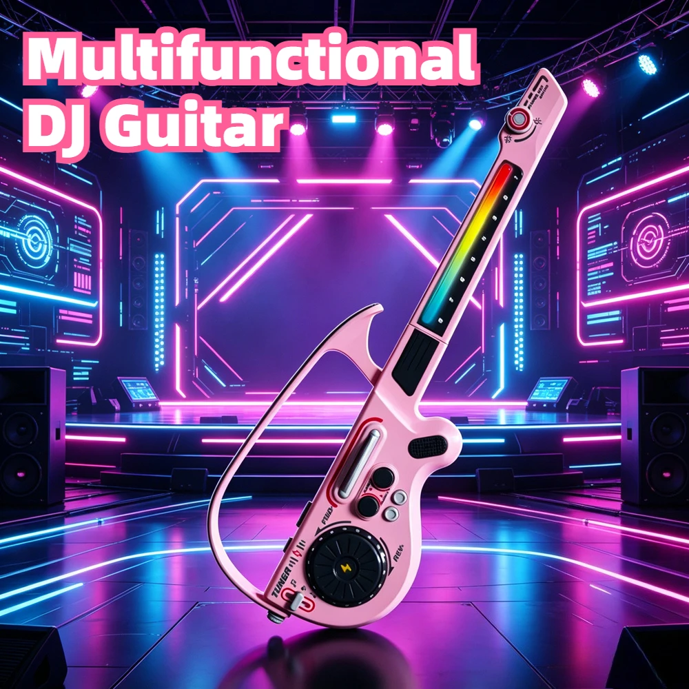 intelligent-non-string-dj-electronic-guitar-foldable-bluetooth-connect-multifunctional-music-toy-integrated-guitar-for-party