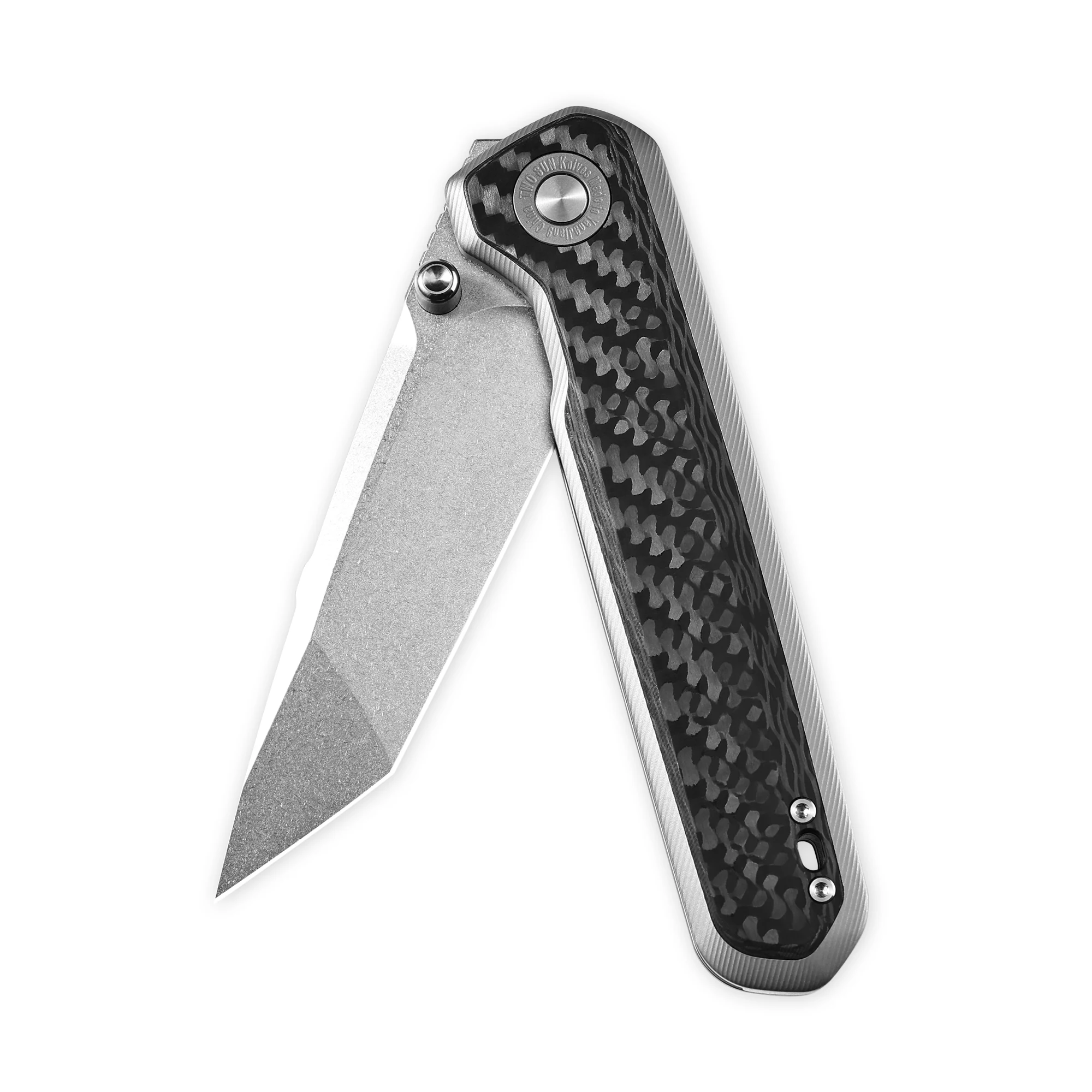 Twosun ts473 faca dobrável 14c28n lâmina faca de bolso coltello acampamento corte peixe tc4 lidar com edc ao ar livre ultra afiada caça faca