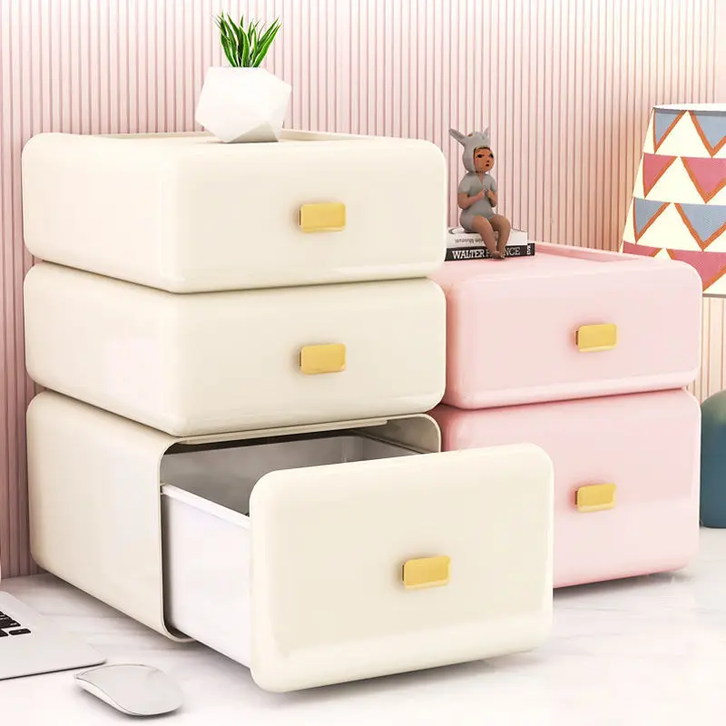 

NEW Storage Box Multi-layer Ins Plasticwith Drawer Desktop Organizer Storage Box Dustproof for Students Stationery Cosmetic Rack