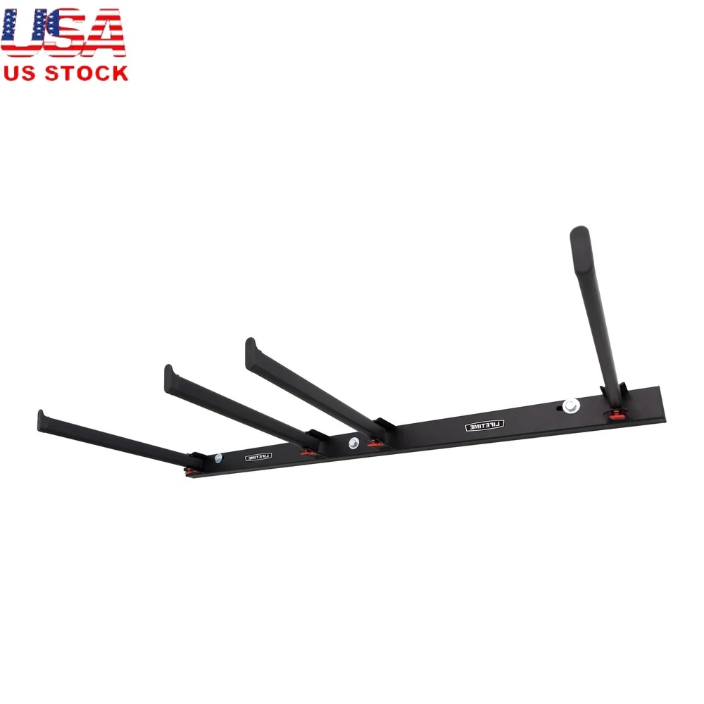 

Wall Mounted Chair Rack Foldable Durable Powder Coated Steel Weather Resistant End Caps Space Saving Design Easy Installation
