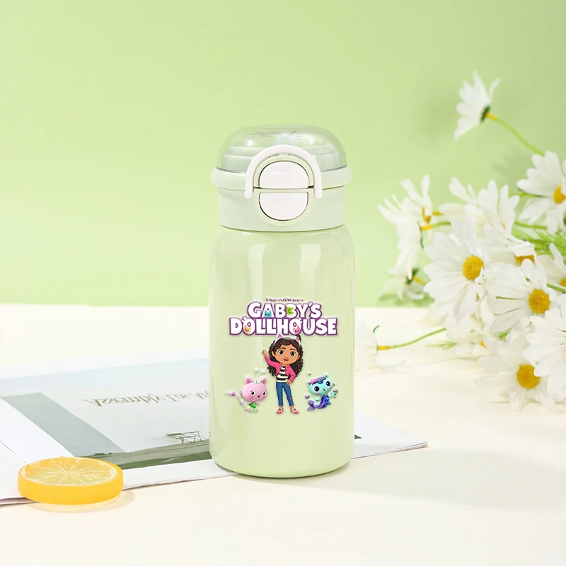 Gabby Dollhouse tasses isolées en acier inoxydable garçon fille dessin animé tasse d'eau grande capacité bouteille d'eau isolée anti-fuite