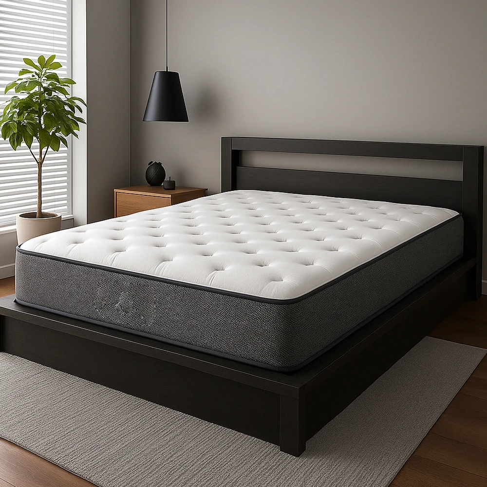 King Size Queen Double Hybrid Pocket Spring Coil مرتبة مضغوطة لتقويم العظام، مرتبة سرير الفندق #1