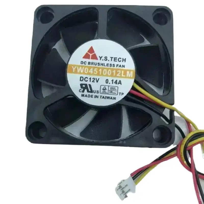 

~CPU Cooler Fan for Y.S TECH YW 04510012 LM DC 12V 0.14A 2-wire and 3-wire Automobile power amplifier Fan 45x45x10mm (*)\