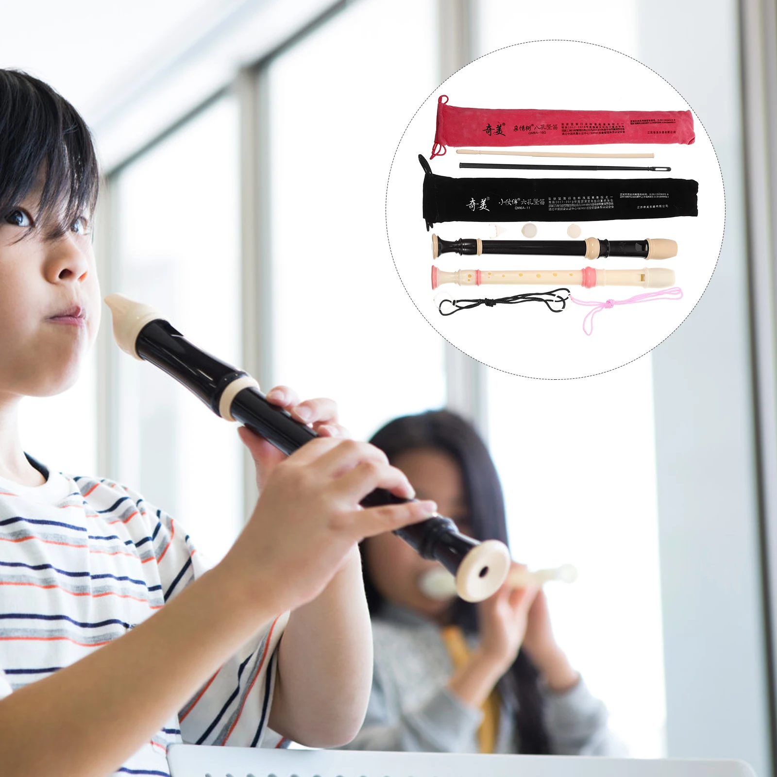

Recorder Set Beginner Instrument Clarinet Flute for Kids Aldult Student Practice Wind Plastic Abs Instruments