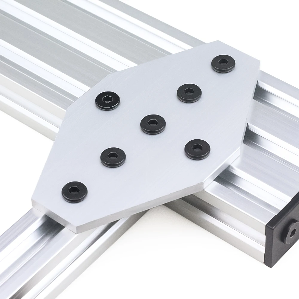 Openbuilds Placa de junção cruzada de 7 furos Placa de conexão Placa de junta de suporte de canto para perfis de alumínio 2020