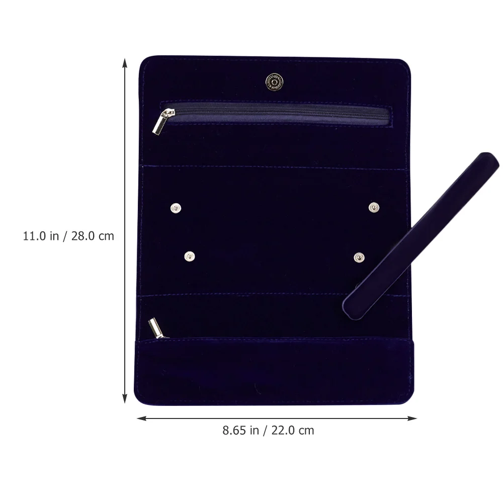 

1 Piece Microfiber Jewelry Storage Bag Compact Travel Organizer Roll for Necklaces Bracelets Earrings Ring Holder Portable Pouch