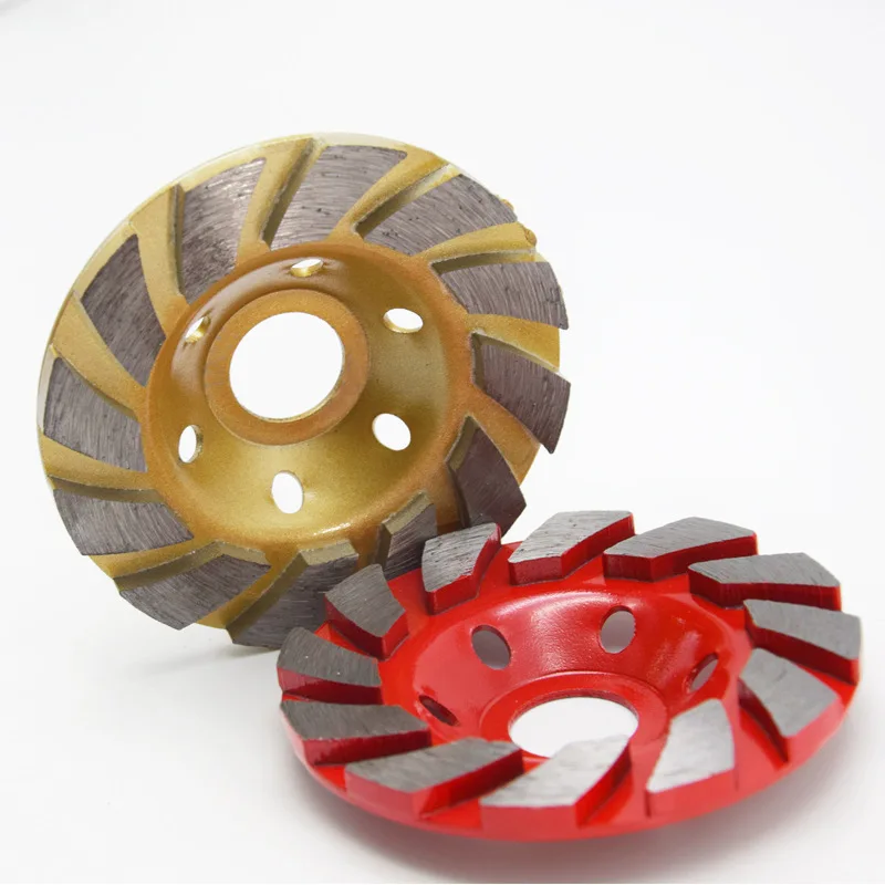 1 قطعة 100/115x22.23 مللي متر ملموسة توربو الماس طحن كأس عجلة 12 Segs الثقيلة زاوية طاحونة عجلات لطاحونة زاوية