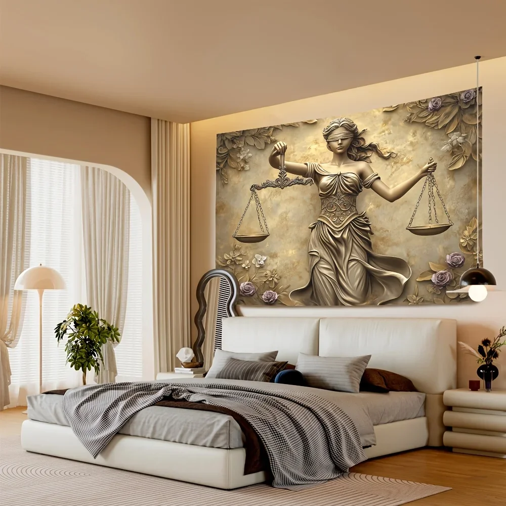 Justice Goddess Tapestry - Modern Wall Art for Home Styling, Perfect for Living Rooms and Bedrooms, Unique Design