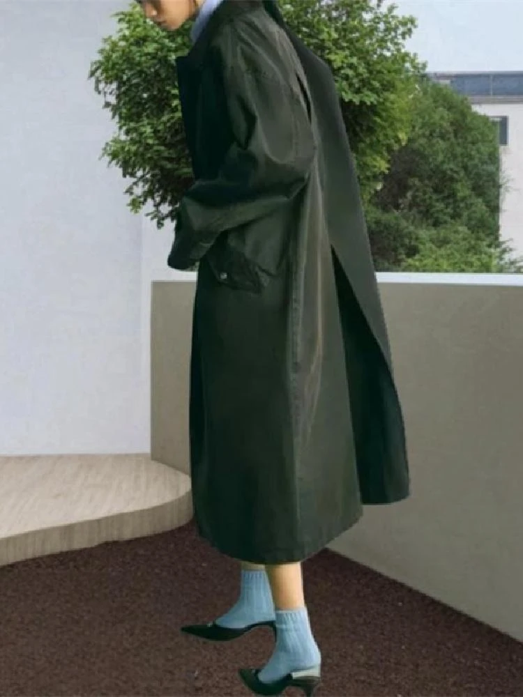 ربيع جديد المرأة معطف جلد طويل الشمع مع سروال قصير طوق بدوره إلى أسفل طوق Sle ملابس خارجية غير رسمية Faionable