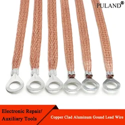 10~100pcs Durable Ground Lead Wire Copper Clad Aluminum Braid Wire Span Cable Bridge Grounding Lead Connection Wire