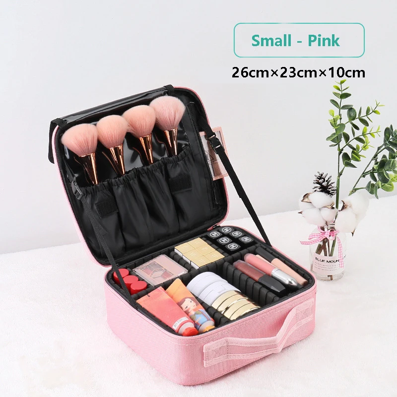 Make-uptasje met grote capaciteit - 3 maten Cosmetische organisator Borsteltas Kapper Treinkoffer voor make-upartiesten Haarsnijdersets - afbeelding 1