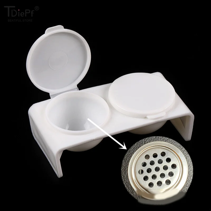 1/2pcs/set Manicure Acrylic Liquid Powder Stainless Steel Container Tray Dappen Dish Disinfectant Cup With Lid Nail Art Tool