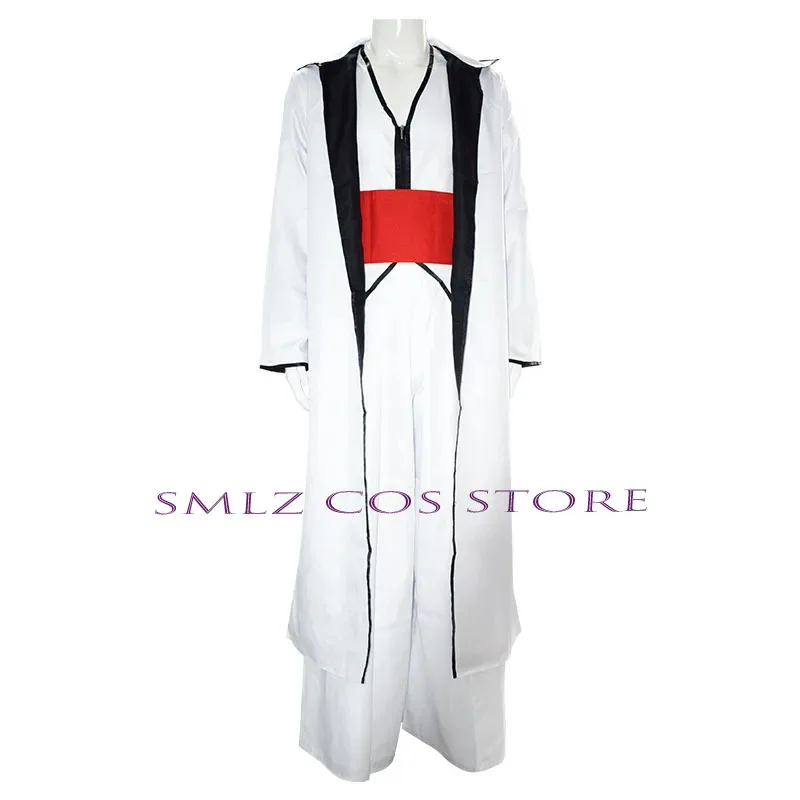 CyCosplay Anime Aizen Sosuke Cosplay disfraz de lejía gabardina uniforme peluca conjunto fiesta de Halloween traje blanco para hombres