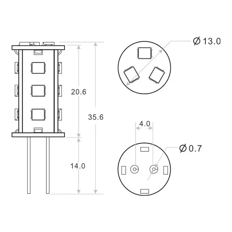 Led G4 Bulb 15led Super Bright 2835SMD as light source Up to 2200LM 12V 24V Dimmable Bulb 1pcs/lot