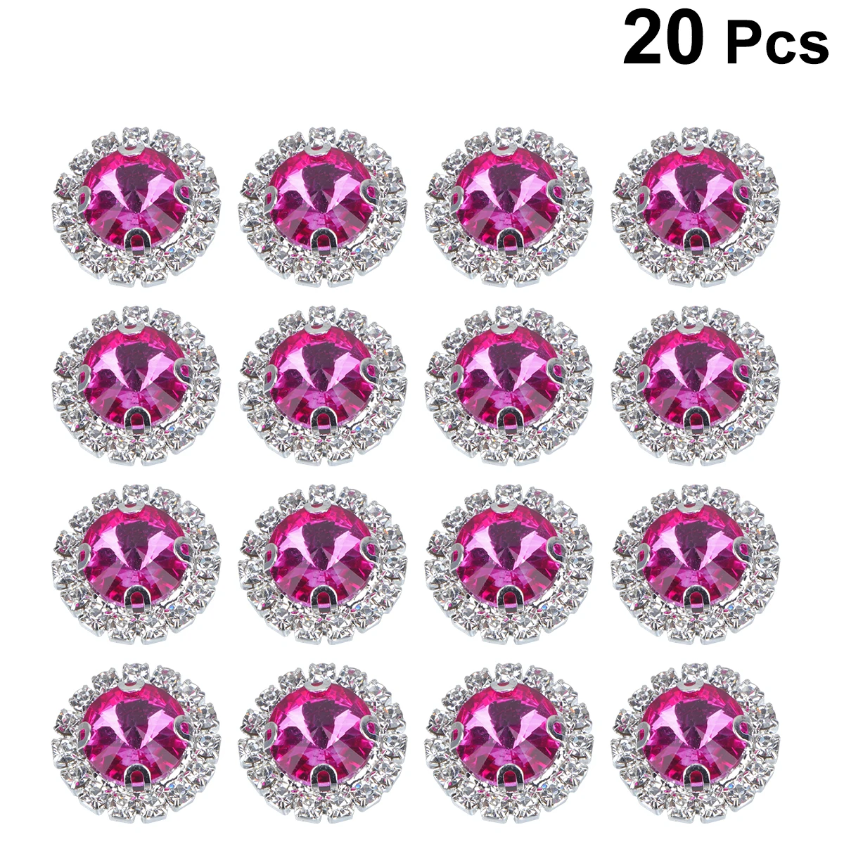 

20 PCS Rhinestones Claw Chain Decorative Diamond Craft Crystals Table Scatters Flatback