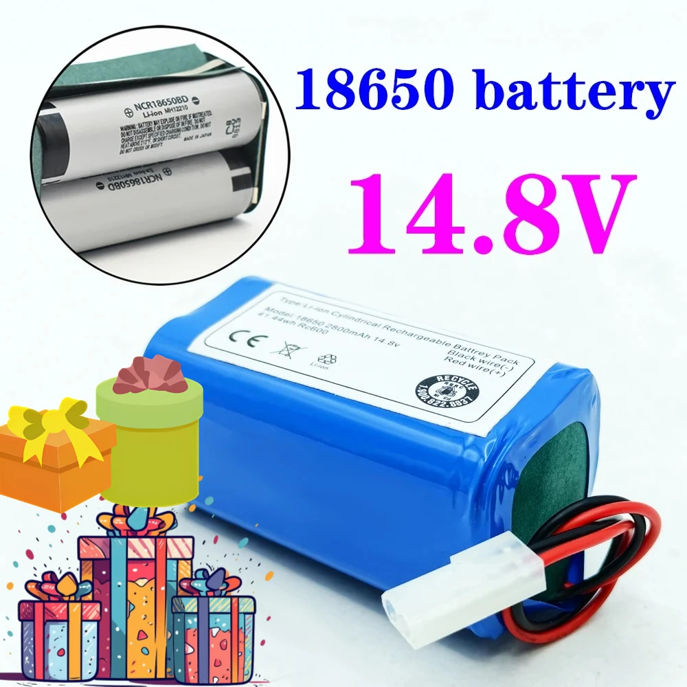 Batería de Iones de Litio de 14.8V 2800mAh RS-RT900866 para Aspiradora Robot Rowenta Tefal Explorer Series 20 40 60, Accesorios para Cepillos Laterales