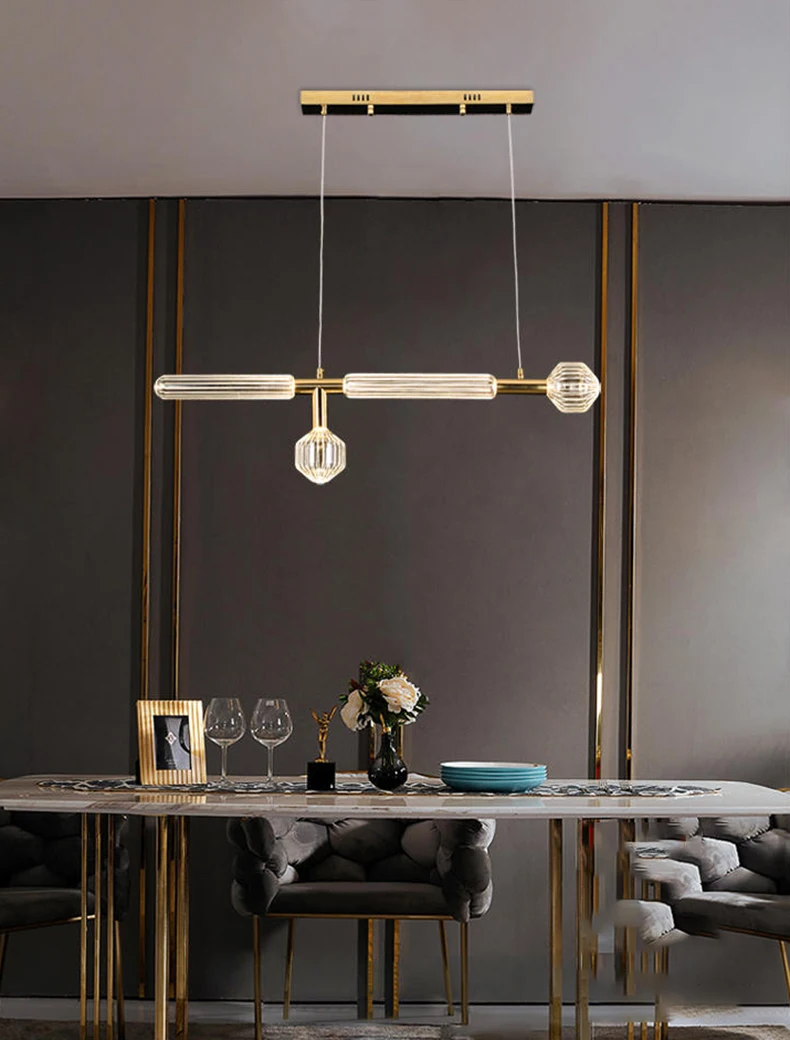Novelty Clear Glass Gold Chandeliers