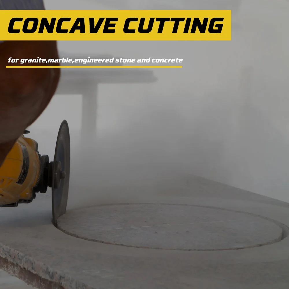 125 Mm Panas Sintered Concave Cutting Blade untuk Grinding Granit, Marmer, Batu dan Beton