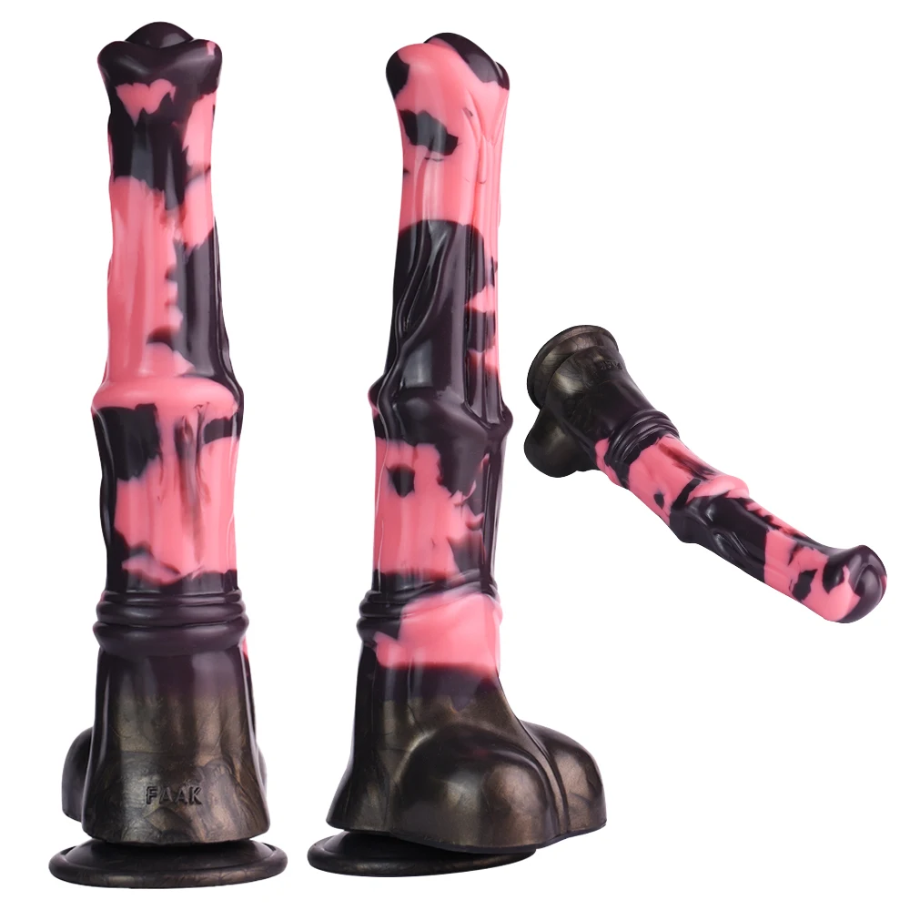 SXXY Realistischer Pferde-Dildo mit Starkem Saugnapf Silikon Männlich Weiblich Langer Analplug Weicher Penis Sexspielzeug Masturbator Produkte