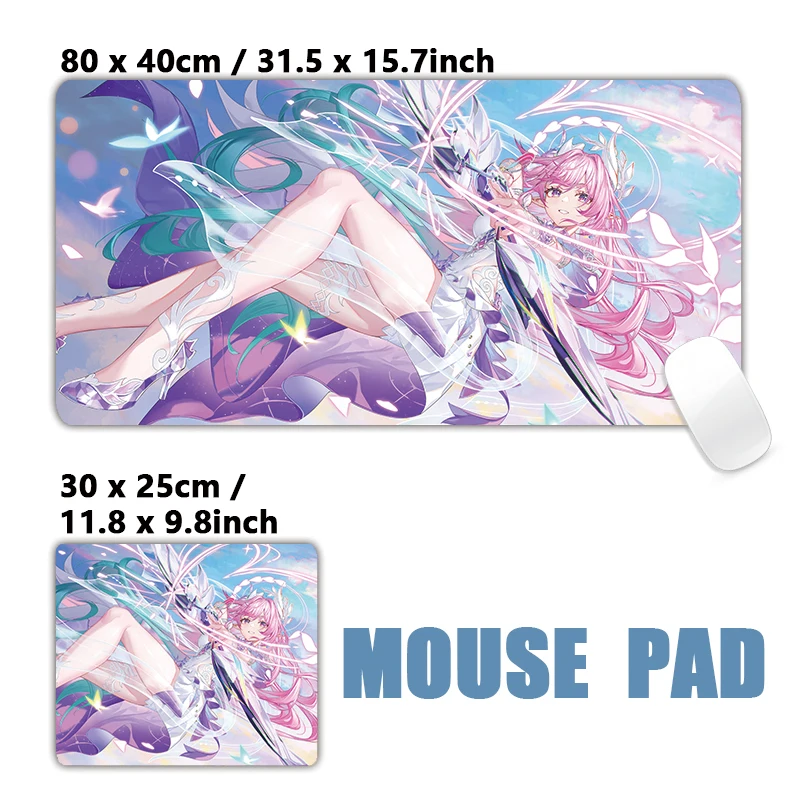 لوحة ماوس هونكاي ستار ريل باللون الوردي اللطيف HSR Gaming Cyrene Mem Mousepad XXL لوحة المفاتيح طاولة مكتبية حصيرة مكتبية