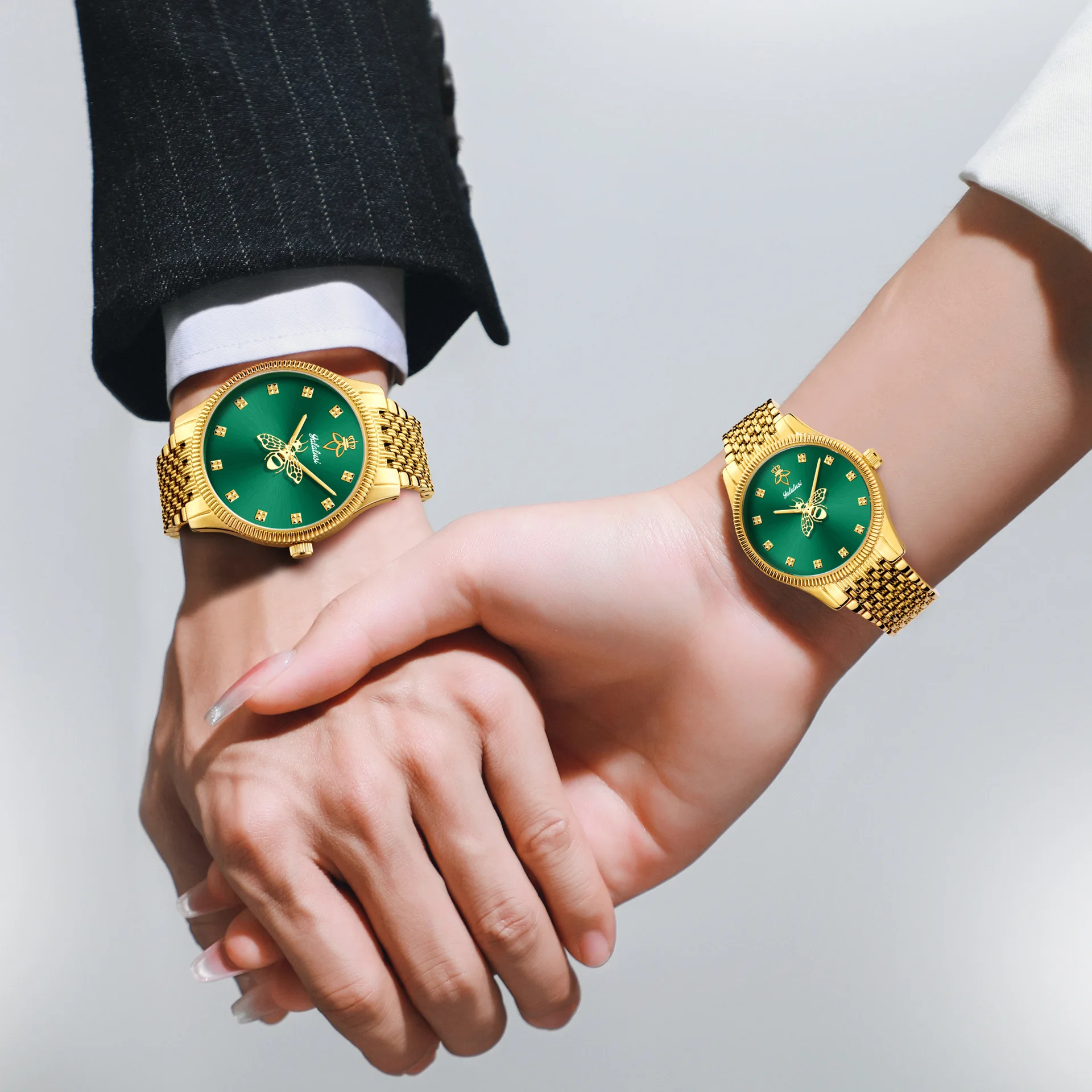 New Quartz Couple'S Watches With Delicate Small Dials, Stylish And Fashionable Business Watches With Calendar Function.