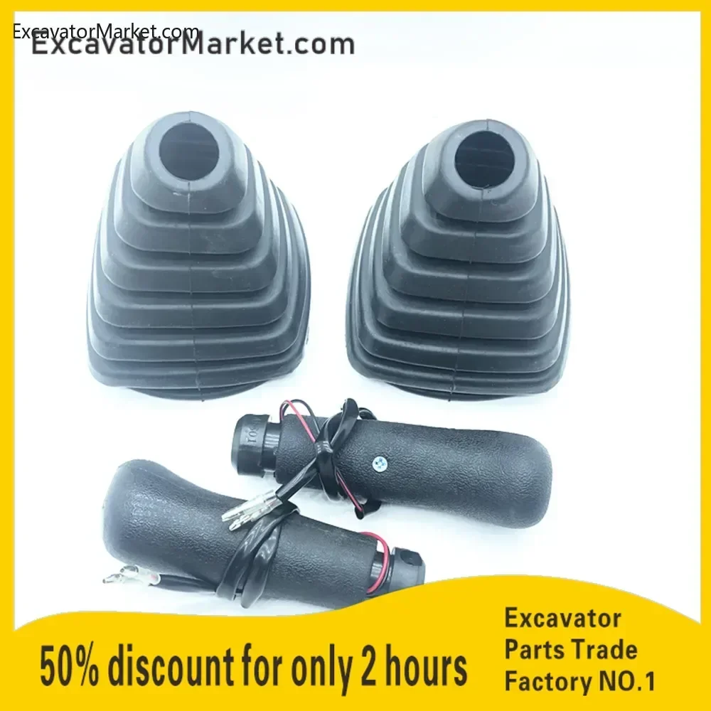 

For CATERPILLAR 320B/C/D Excavator Joystick handle Rubber horn side weightlifting side Lever dust-proof set