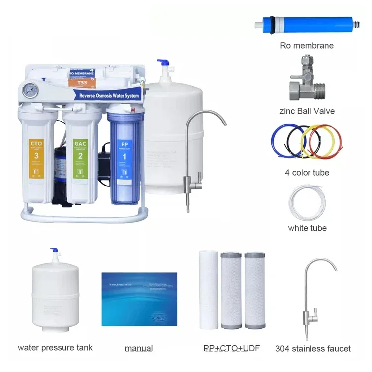 Home 7 stage reverse osmosis water filter system with  for 75ro system Water Filter Purifier Purification