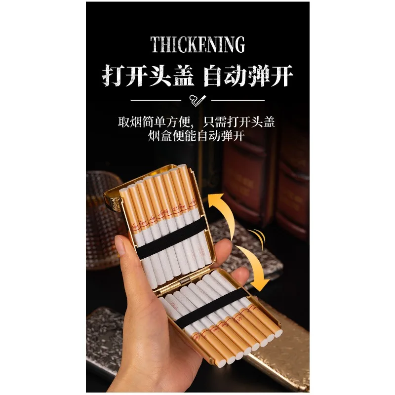 New retro Carving Metal 20 16 pack Cigarette case Sealed Waterproof large Capacity Portable Men Cigarette Box Smoking Accessory view 3